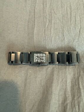 Fendi Black Logo Link Bracelet for Men